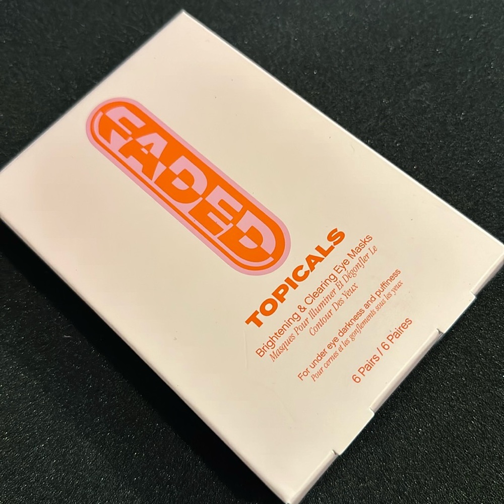 NIB Faded Topicals Brightening and Clearing Eye Mask 6pk